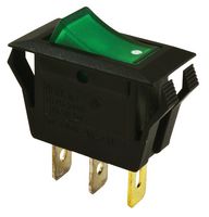 Multicomp Pro SPC21178 Switch, Rocker Illuminated, Spst, 15A, 250V, Green , Element14