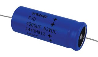 Vishay 53D402G063JP6 Aluminum Electrolytic Capacitor 4000Uf, 63V, 10%, Axial