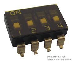 E-Switch KAE04TGGT. Dip Switch, 4Pos, Spst, Slide, Smd , Element14