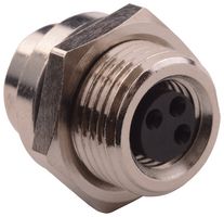 NORCOMP 855-003-203R004. SENSOR CONNECTOR, M8, RCPT, 3POS, PANEL