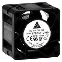 Delta Electronics / Fans FFB0424VHN Axial Fan, 40mm, 24Vdc, 15.79Cfm, 45Dba