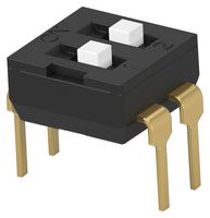 TE CONNECTIVITY - ALCOSWITCH ADEN02TTU04. DIP SW, 2CKT, SPST, 0.025A, 24VDC, TH