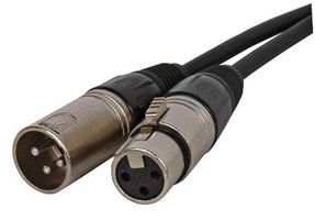 MULTICOMP PRO 555-11905 CABLE, 3 POS XLR PLUG-JACK, 50FT, BLACK