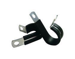 ESSENTRA COMPONENTS SPN-16 SCREW MOUNT CABLE CLAMP, BLK, STEEL/TPE