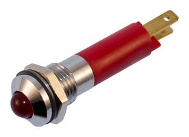 WAMCO WL-19040253 PANEL MOUNT INDICATOR, LED, 8MM, RED, 12
