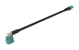 AMPHENOL RF 095FJZFPZAH-012. RF COAX CABLE, FAKRA R/A JACK-PLUG, 12"
