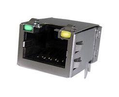 AMPHENOL COMMUNICATIONS SOLUTIONS RJE491881401 RJ45 CONN, R/A JACK, 8P8C, 1PORT, TH