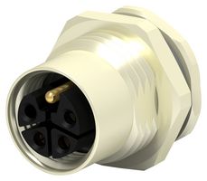 TE CONNECTIVITY T4141L12041-000 SENSOR CONN, RCPT, M12, 3P+PE, PANEL