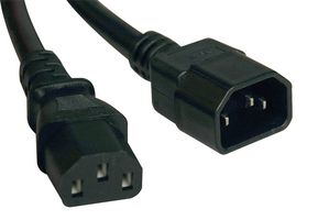 EATON TRIPP LITE P004-002 POWER CORD, IEC C14/IEC C13, 2FT, 10A