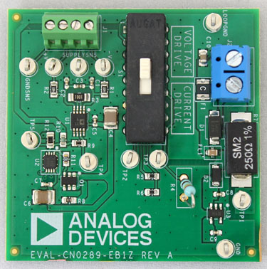 CN0289: Flexible, 4 mA-to-20 mA, Loop-Powered Pressure Sensor Transmitter with Voltage or Current Drive
